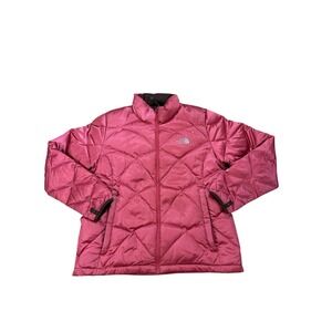 The North Face Womens Pink Diamond Quilted Puffer Jacket Full Zip Insulated Coat